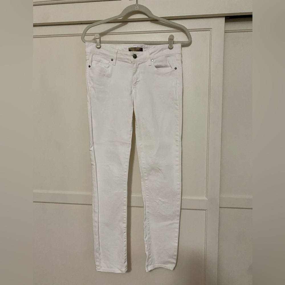 Paige jeans size 27 white Peg skinny jeans